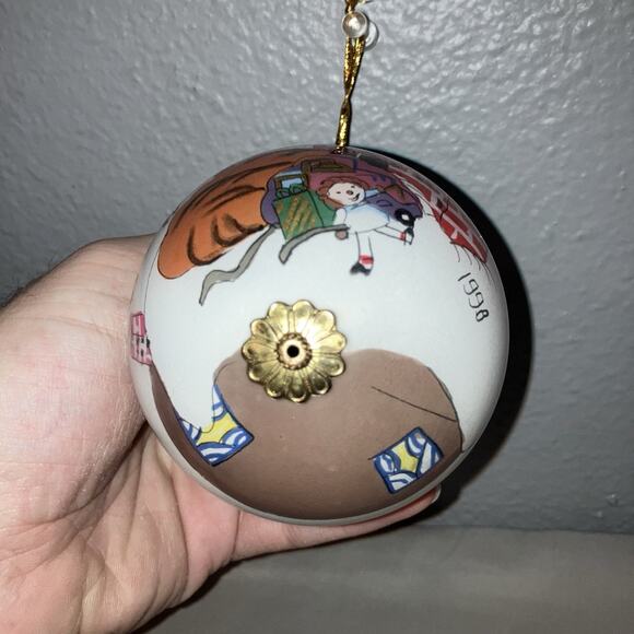 Christmas Ornament Li Bien 1998 Santa Claus Sleigh Reindeer Delivering Presents - Picture 4 of 4